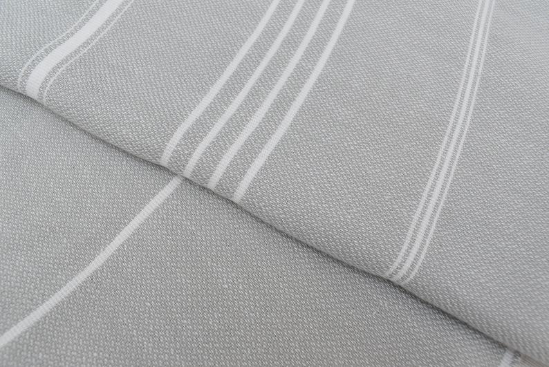 Light Grey Monaco Turkish Towel – Lightweight Quick Dry Beach & Bath Towel, Luxury Turkish Cotton Spa Towel, Travel & Pool Towel-1