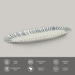 Porto Brasil ELEMENTO SHALLOW OVAL PR LARGE ORGANIC STONEWARE dia. 14.17x5.12"  SKU: '1421493101