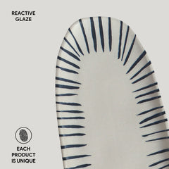Porto Brasil ELEMENTO SHALLOW OVAL PR LARGE ORGANIC STONEWARE dia. 14.17x5.12"  SKU: '1421493101