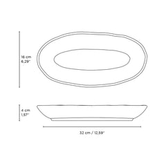 Porto Brasil ELEMENTO DEEP OVAL PR LARGE ORGANIC STONEWARE dia. 12.6x6.3"  SKU: '1441493101