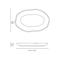 Porto Brasil DUST SHALLOW OVAL PR MEDIUM BIO STONEWARE dia. 11.81x7.87"  SKU: '14831115801