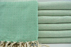 DOTTY DIAMOND GREEN TURKISH TOWEL-0