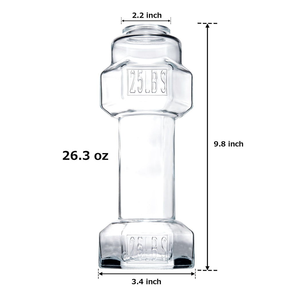 The Wine Savant 2-Set, Dumbbell Beer & Whiskey Glasses, Giant Lifting Beers 26oz Glass-4