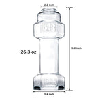 The Wine Savant 2-Set, Dumbbell Beer & Whiskey Glasses, Giant Lifting Beers 26oz Glass-4