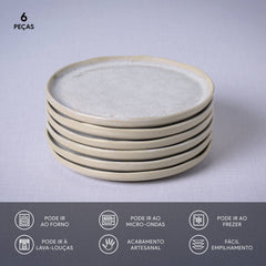 Porto Brasil LATTE BREAD PLATE STONEWARE dia. 6.1x0.63"  SKU: '15931108501