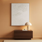White Textured Ocean Waves Hand painted 45x30 Framed-0