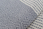 DOTTY DIAMOND GREY TURKISH TOWEL-2