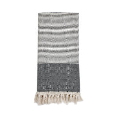 DOTTY DIAMOND BLACK TURKISH TOWEL-4