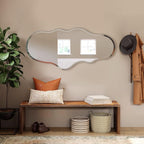 Full Length Wall Mounted Mirror 47x23 Frameless White-4