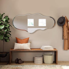 Full Length Wall Mounted Mirror 47x23 Frameless White-4