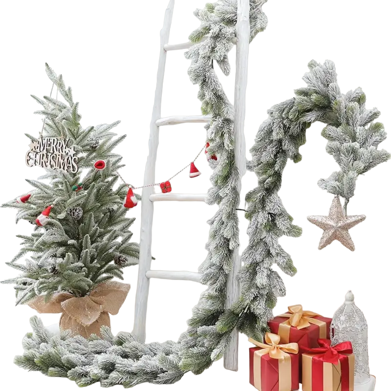 Winter Wonderland: Snow-Flocked Artificial Christmas Trees-0