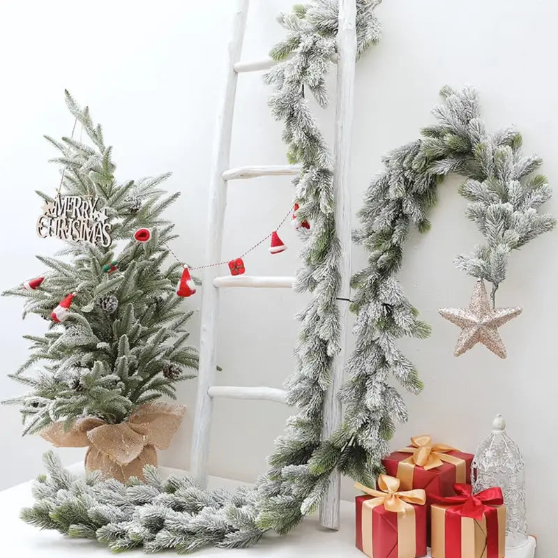 Winter Wonderland: Snow-Flocked Artificial Christmas Trees-2