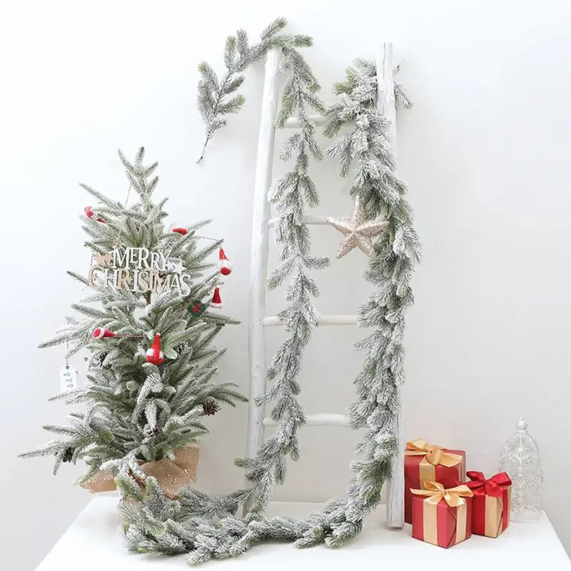 Winter Wonderland: Snow-Flocked Artificial Christmas Trees-1