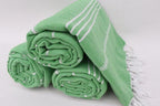 Green Monaco Turkish Towel – Lightweight Quick Dry Beach & Bath Towel, Luxury Turkish Cotton Spa Towel, Travel & Pool Towel-2