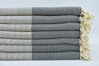 DOTTY DIAMOND BLACK TURKISH TOWEL-3
