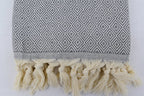 DOTTY DIAMOND GREY TURKISH TOWEL-3