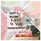 DaDa Bedding Luxury Blossom Pink Rose Buds Pink Sherpa Backside Faux Fur Throw Blanket (BL-171752)-3