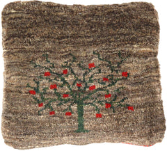 Fine Hand knotted Gabbeh pillow 15"X 16"
