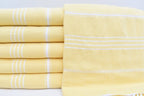 Yellow Monaco Turkish Towel – Lightweight Quick Dry Beach & Bath Towel, Luxury Turkish Cotton Spa Towel, Travel & Pool Towel-2