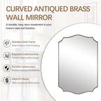 Stainless Steel Wall Mount Vanity Mirror 22x30 Asymmetrical Frame-3