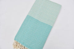 DOTTY DIAMOND TURQUOISE TURKISH TOWEL-4