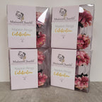 Charlo's Set of 4 Light Pink Flower Chrysanthemum Charm Napkin Rings for dining table decor-3