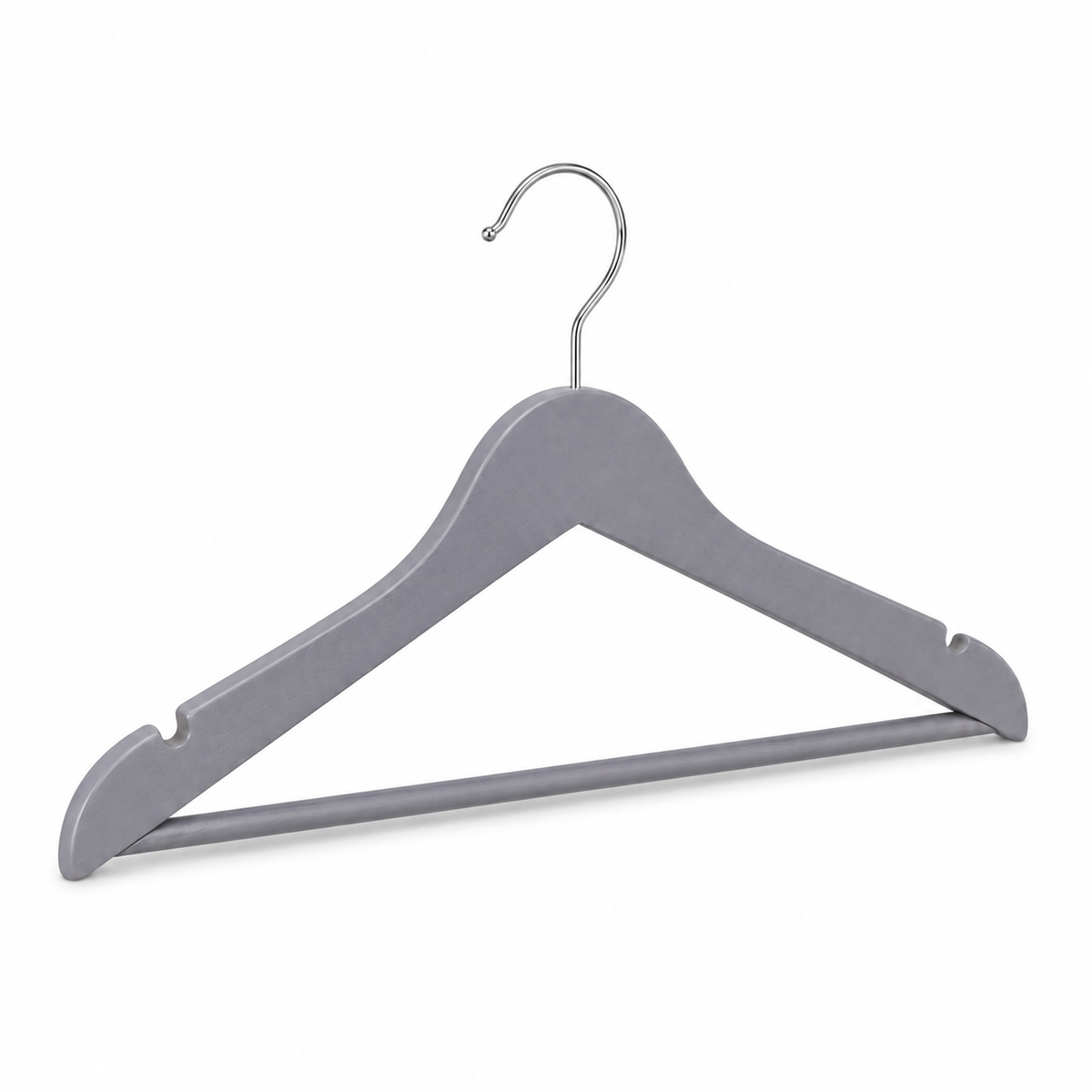 Gray Plastic Rubber Coated Hangers - 1 Case (120 Hangers)-1