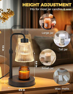 Candle Warmer Lamp With Timed Dimmable Illumination
