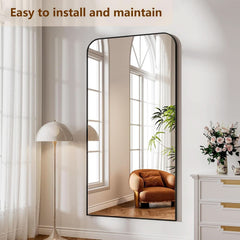 Full Length Floor Mirror 76x34 Inches MidnightBlack-4