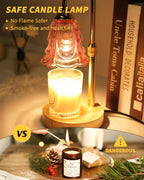 Pink Multifunctional Candle Warmer Lamp Timer Dimmable-2