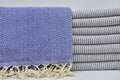 DOTTY DIAMOND BLUE TURKISH TOWEL-0