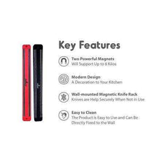 Magnetic Knife Tool Rack - 2 Red