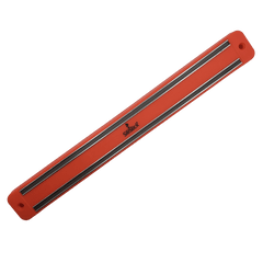 Kitchen Knife Set Kit | Red Handles | Red Magnetic Rack & sharpener