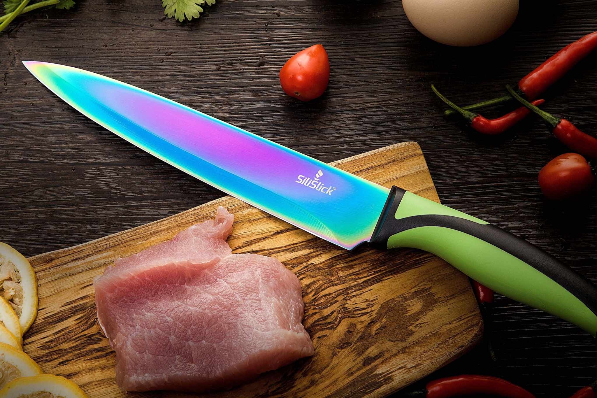 Kitchen Knife Set - Green Handle