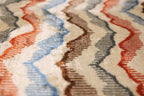 Handmade Velvet Throw Pillow – Earth Zigzag Pattern (16x24)