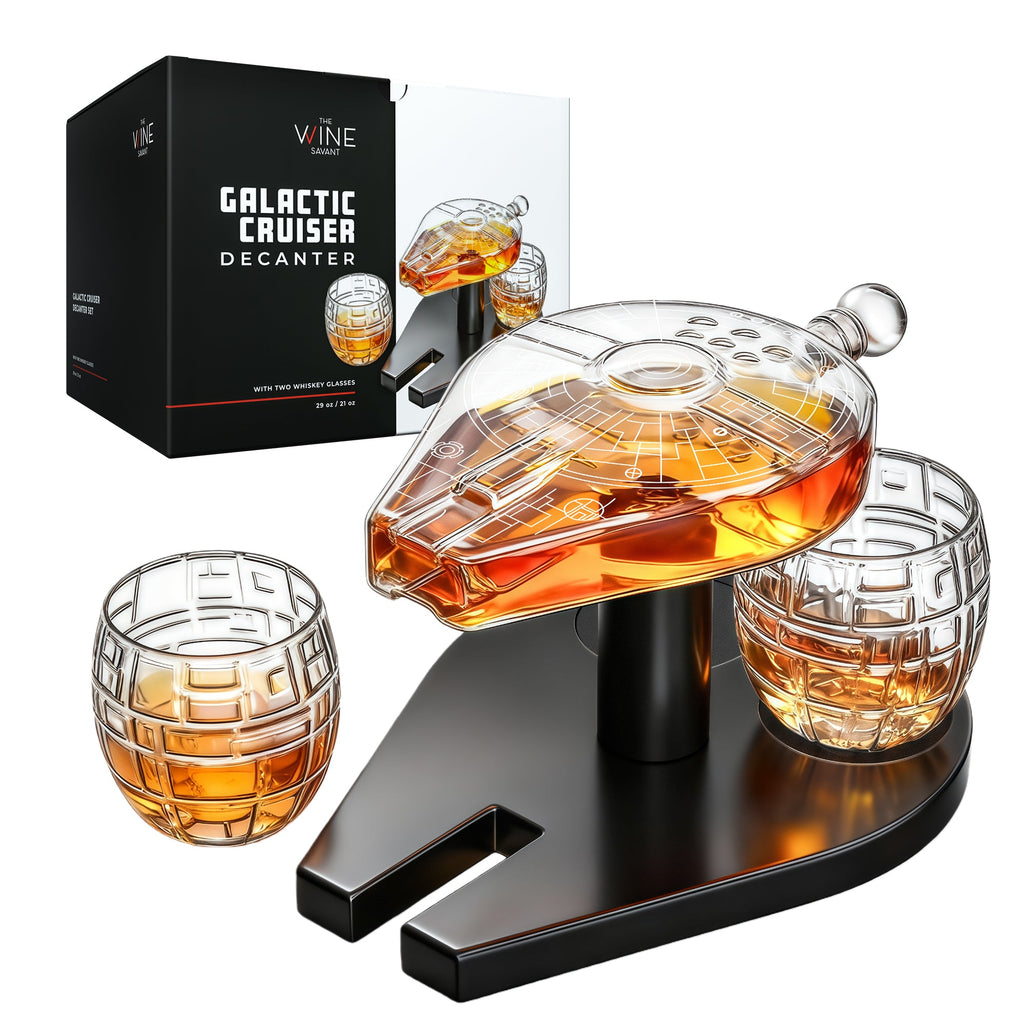 Galactic Cruiser Birthday Gifts for Men Dad, Galaxy Spaceship Whiskey Decanter Sets-0