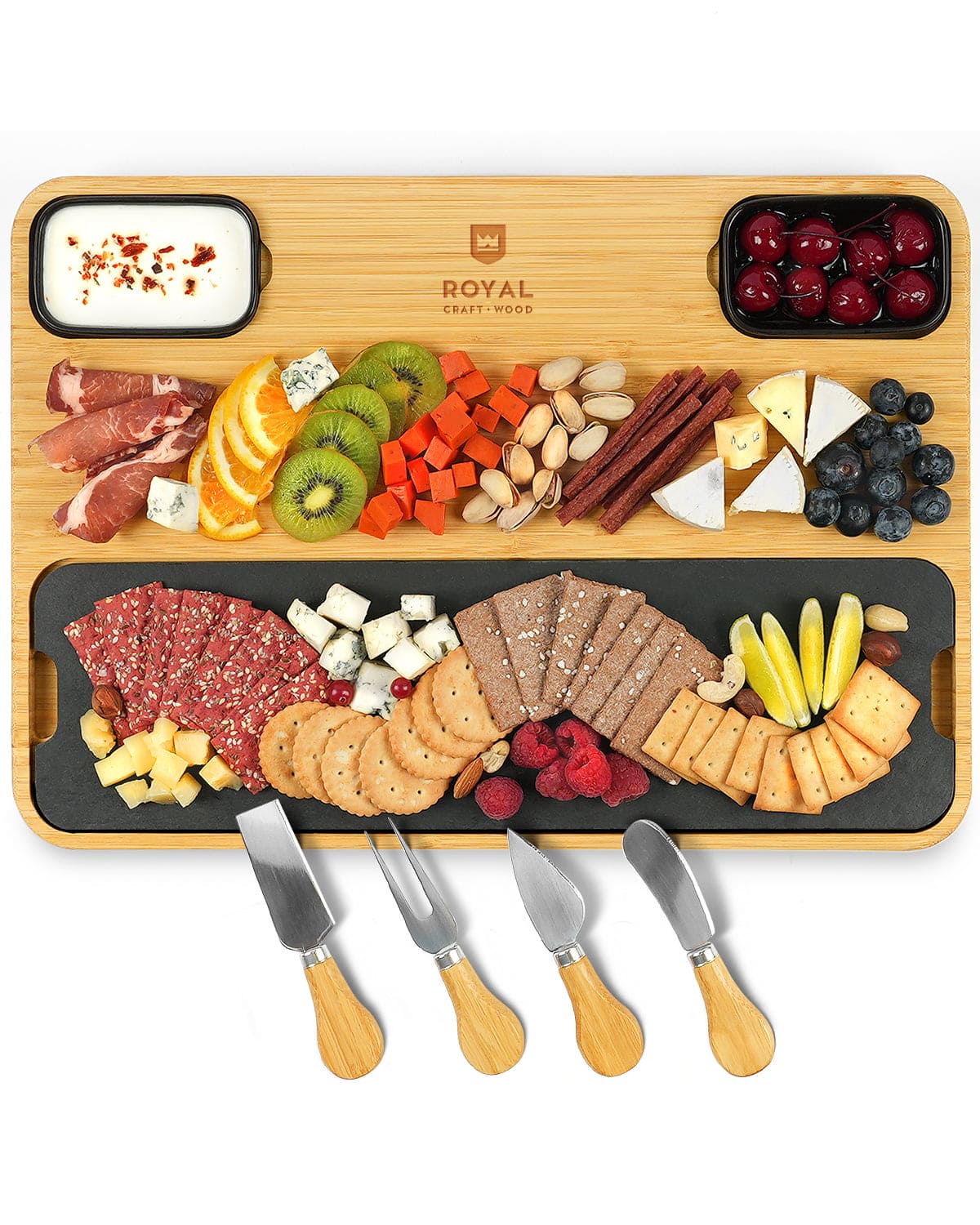 Cheese Board with Slate Plate-0