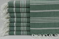 Dark Green Monaco Turkish Towel – Lightweight Quick Dry Beach & Bath Towel, Luxury Turkish Cotton Spa Towel, Travel & Pool Towel-0