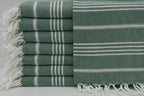 Dark Green Monaco Turkish Towel – Lightweight Quick Dry Beach & Bath Towel, Luxury Turkish Cotton Spa Towel, Travel & Pool Towel-0