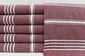 Burgundy Monaco Turkish Towel – Lightweight Quick Dry Beach & Bath Towel, Luxury Turkish Cotton Spa Towel, Travel & Pool Towel-0