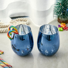 Crystal Christmas Tree Stemless Wine & Water Glasses - Set of 2-1