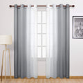 DWCN Ombre Sheer Curtains, Set of 2 Panels-0