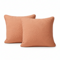 Fundas de cojín rústicas/Euro Sham Tache de algodón lavadas a la piedra con medallón naranja Toscana Sunrise (JHW-595)