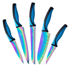 Kitchen Knife Set - Blue Handle