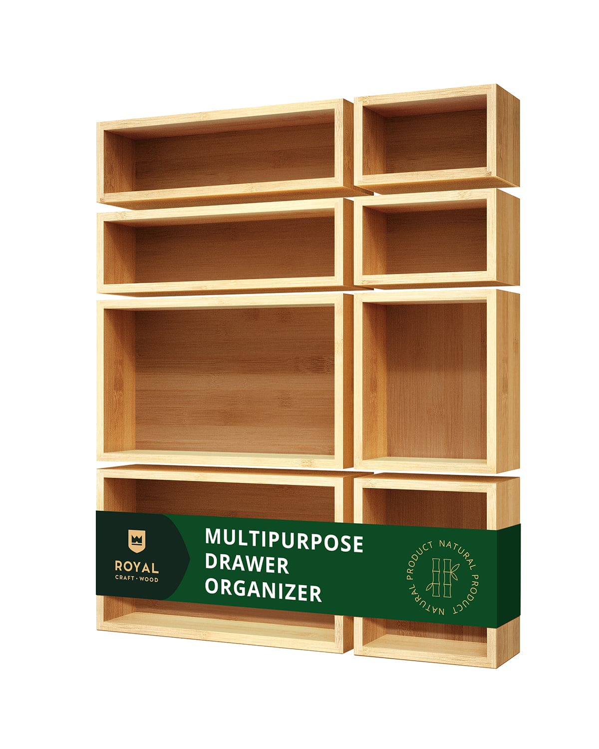 Storage Box Set of 8, Natural-0