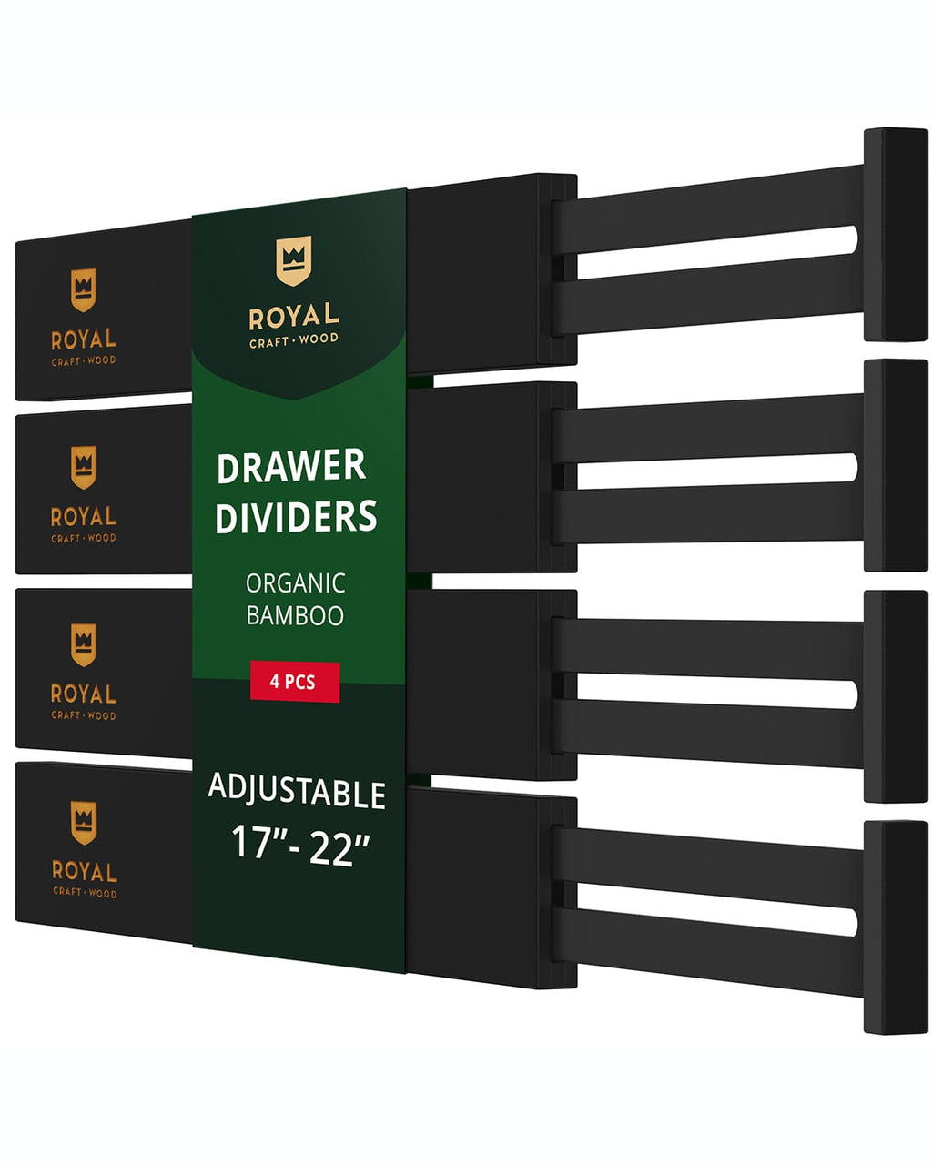 Drawer Dividers 22”, Black-0