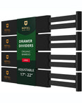 Drawer Dividers 22”, Black-0