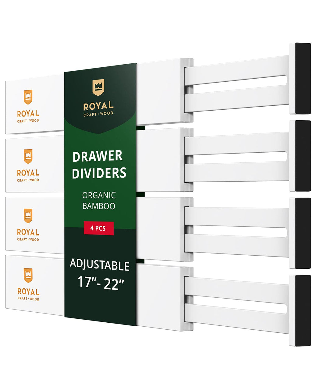 Drawer Dividers 22”, White-0