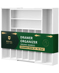 Silverware Drawer Organizer, White (9 Slots)-0