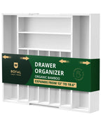 Silverware Drawer Organizer, White (9 Slots)-0
